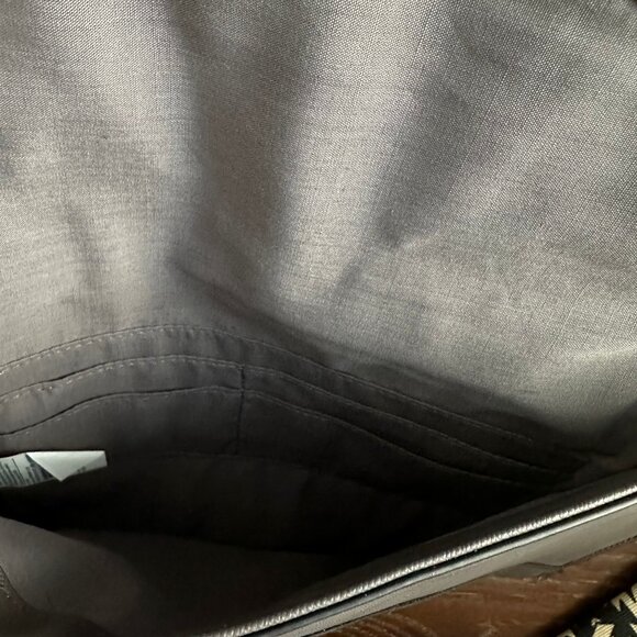 Edgy Silver Grey Envelope Clutch with Exposed zipper edge - Picture 3 of 4